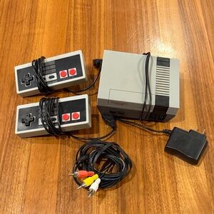 Nintendo Console with Controllers - Gray and Black
